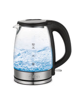 Salton Cordless Electric Glass Kettle with Auto Shut Off, Black/Stainless Steel, 1.7-L image 2