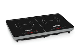 Salton Double Induction Cooktop, LED Display & Touch control with 10 Power Settings
