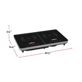 Salton Double Induction Cooktop, LED Display & Touch control with 10 Power Settings image 5