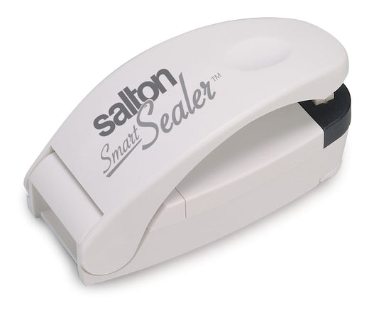 Salton SmartSealer 2-in-1 Portable Bag Sealer & Cutter with Magnetic Strip, White
