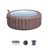 Salu Spa Hawaii Smart AirJet 6-Person Terracotta Round Spa, 77-in x 28-in image 4