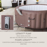 Salu Spa Hawaii Smart AirJet 6-Person Terracotta Round Spa, 77-in x 28-in image 6