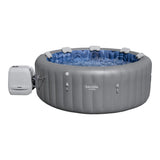 Salu Spa Santorini Grey 7-Person Luxe HydroJet Pro Round Smart Spa, 85-in x 31.5-in