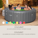 Salu Spa Santorini Grey 7-Person Luxe HydroJet Pro Round Smart Spa, 85-in x 31.5-in image 8