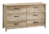Sauder Cannery Bridge 6-Drawer Double Dresser/Chest Bedroom Storage, Lintel Oak Finish