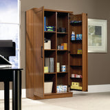 Sauder Homeplus 2-Door Storage Cabinet/Pantry with Adjustable Shelves, Sienna Oak Finish image 2
