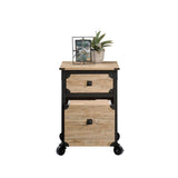 Sauder Steel Pedestal River File Cabinet with Drawers, Milled Mesquite image 2