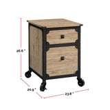 Sauder Steel Pedestal River File Cabinet with Drawers, Milled Mesquite image 5
