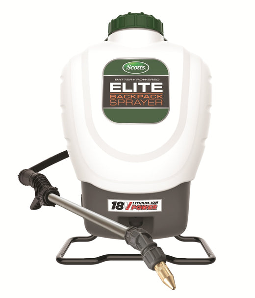 Scotts Elite 18V Lithium-Ion 2.0AH Battery Powered Garden Backpack Sprayer, 18.1-L
