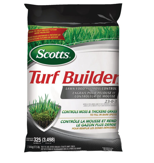 Scotts Turf Builder Lawn Food and Moss Control, 23-0-3, 7.94-kg, 325-m²