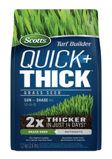 Scotts Turf Builder Quick + Thick Sun—Shade Grass Seed & Fertilizer Mix, 1.2-kg