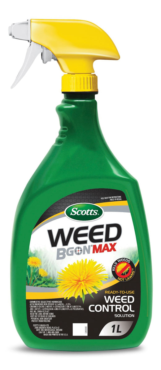 Scotts Weed B Gon MAX Ready-to-Use Weed Control/Killer, Herbicide for Lawns, 1-L