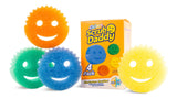 Scrub Daddy Colors Scratch-Free Cleaning Sponge/Scrubber with FlexTexture, 4-pk