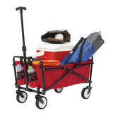 Seina Outdoor Collapsible Folding Utility Wagon with Cup Holders, 150-lb Capacity image 4