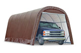 ShelterLogic Heavy Duty Waterproof Round Style Auto Shelter with UV Protection, 12x24x10-ft
