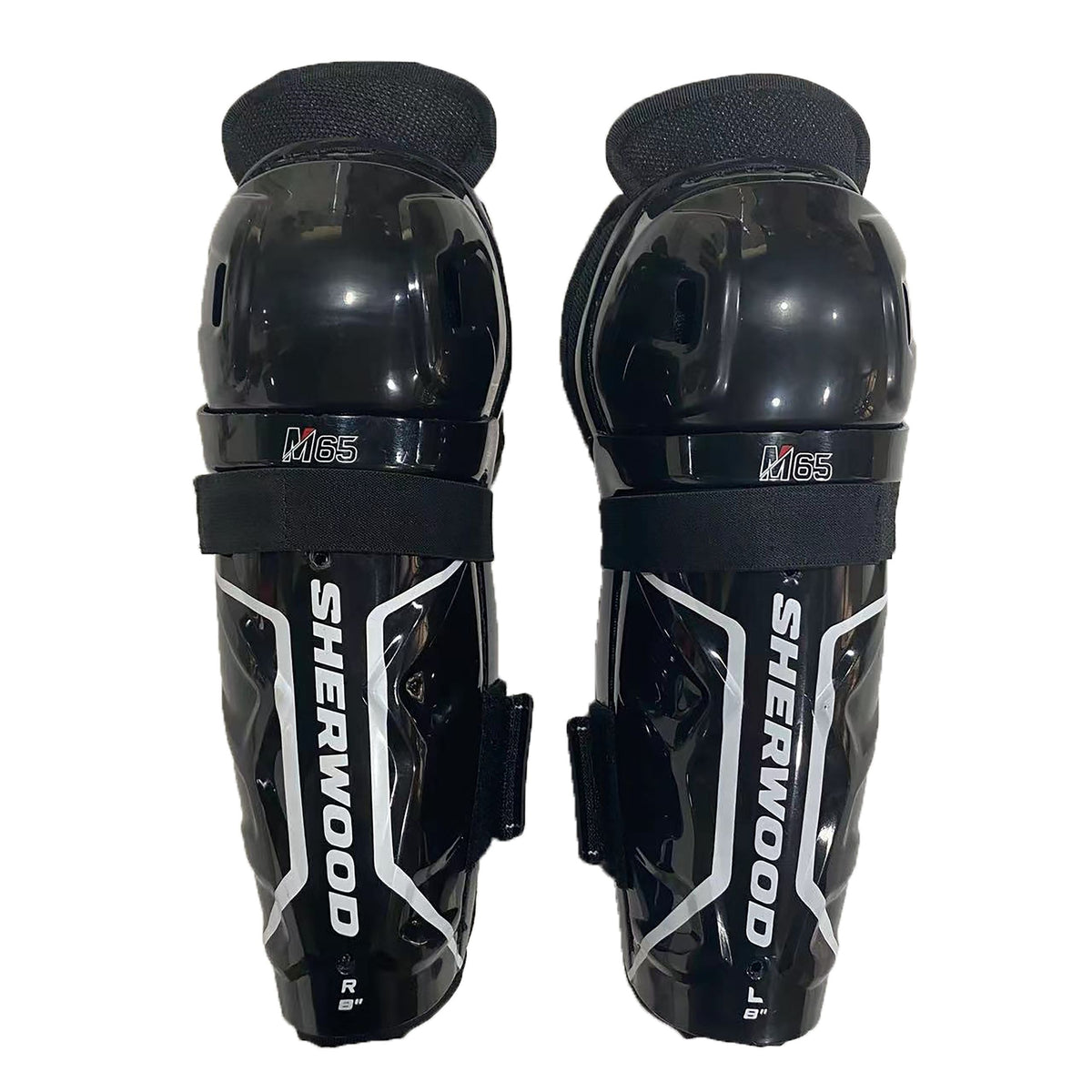 Sherwood Rekker M65 Hockey Shin Guards, Youth, Black, Assorted Sizes