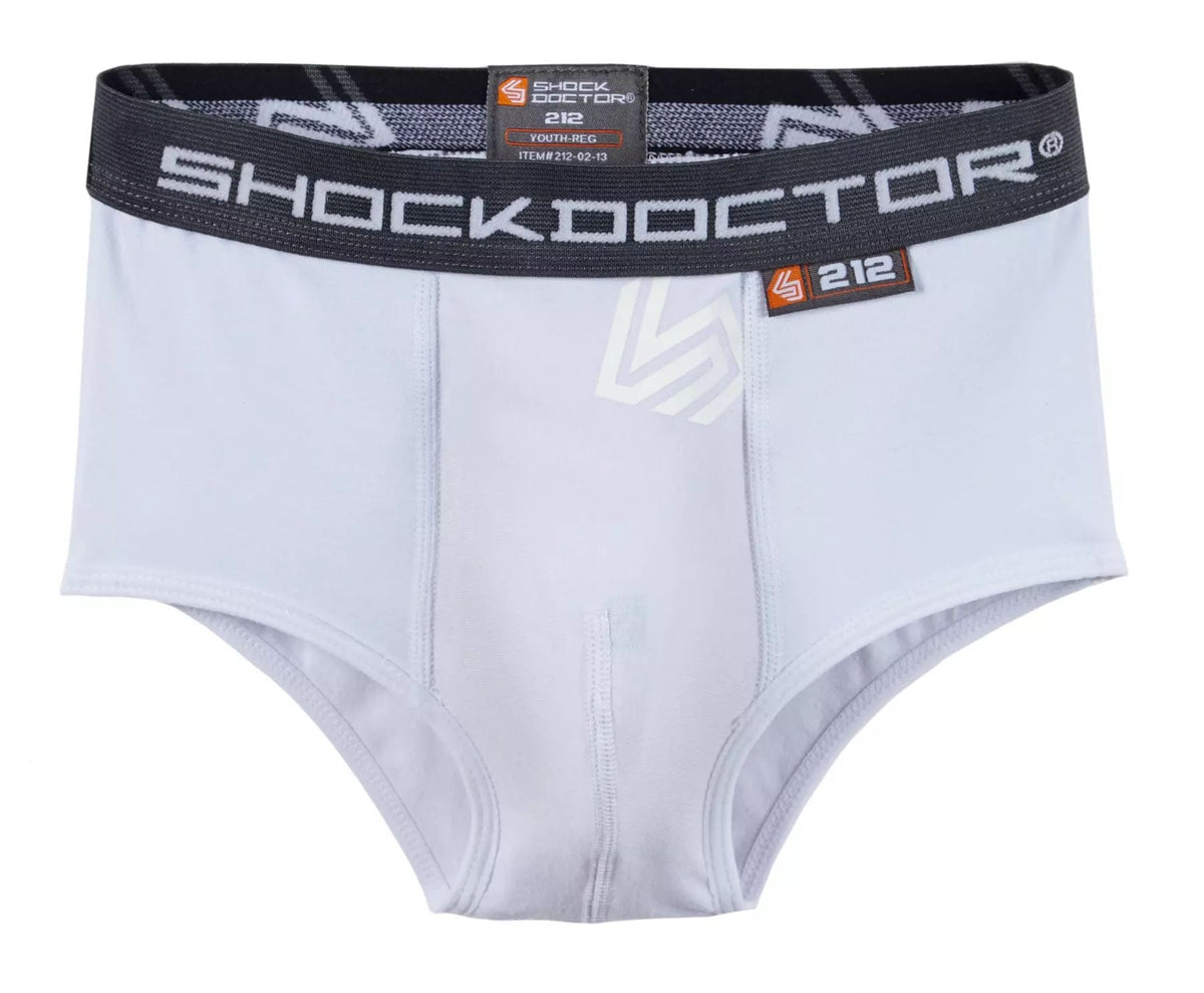 Shock Doctor Hockey Briefs with Protective Bio-Flex Cup, Youth, Assorted Sizes