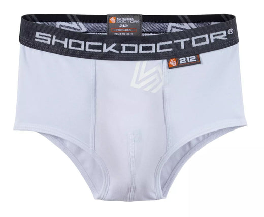 Shock Doctor Hockey Briefs with Protective Bio-Flex Cup, Youth, Assorted Sizes