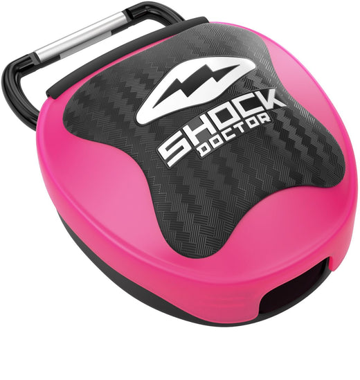 Shock Doctor Mouthguard Case, Pink/Black, One Size Fits Most