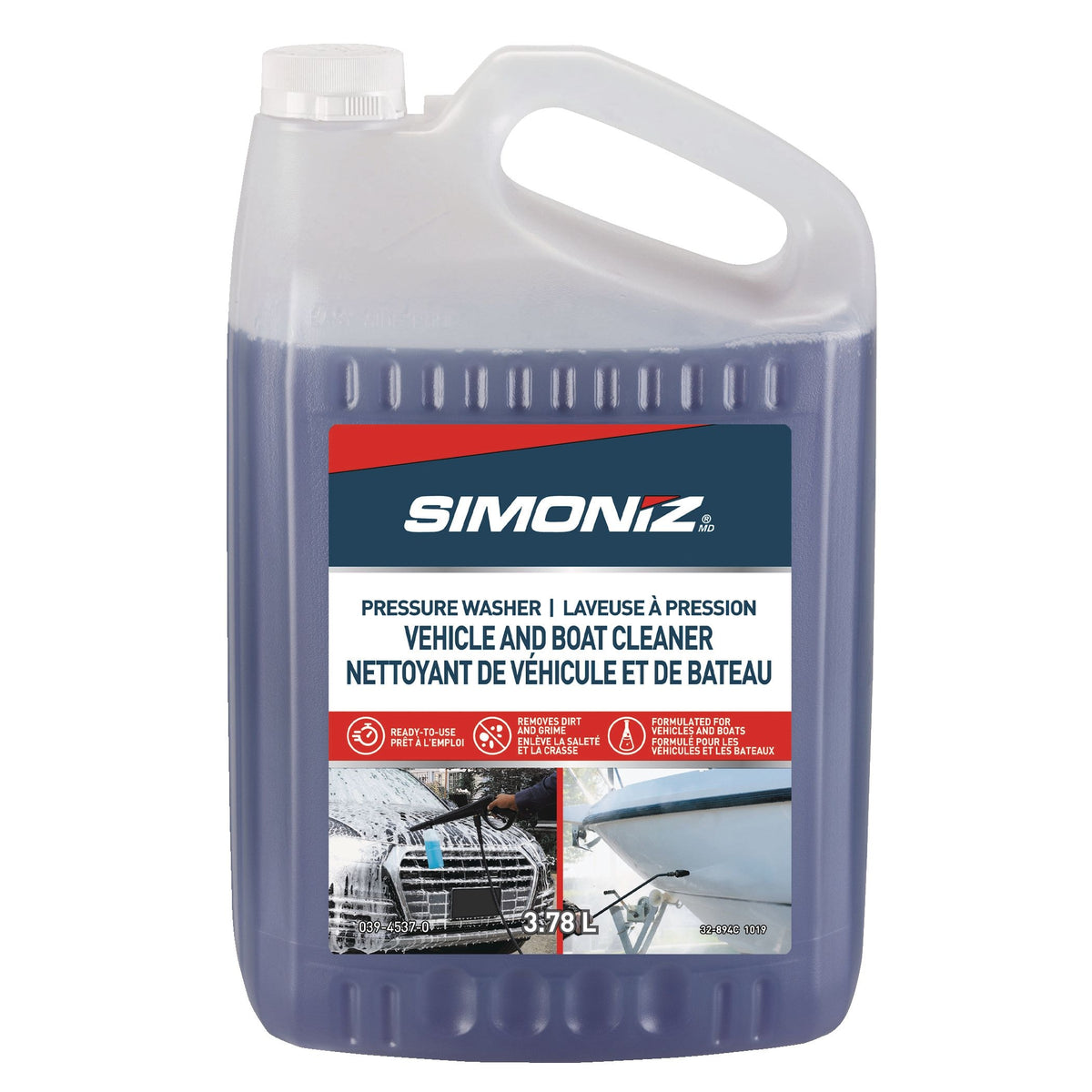 Simoniz Non-Toxic Vehicles & Boats Ready-to-Use Pressure Washer Detergent, 3.78L