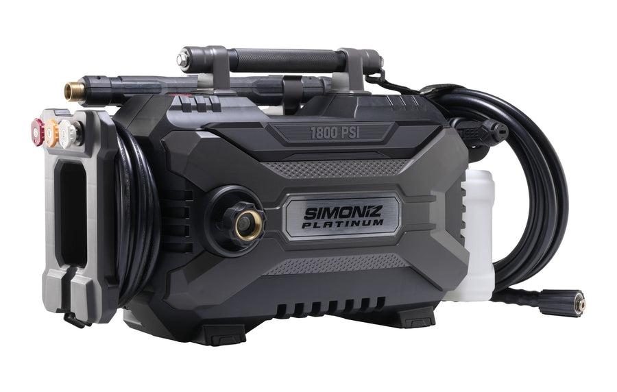 Simoniz Platinum1800 PSI 2.0 GPM Corded Cold Water Brushed Electric Pressure Washer with Foam Blaster
