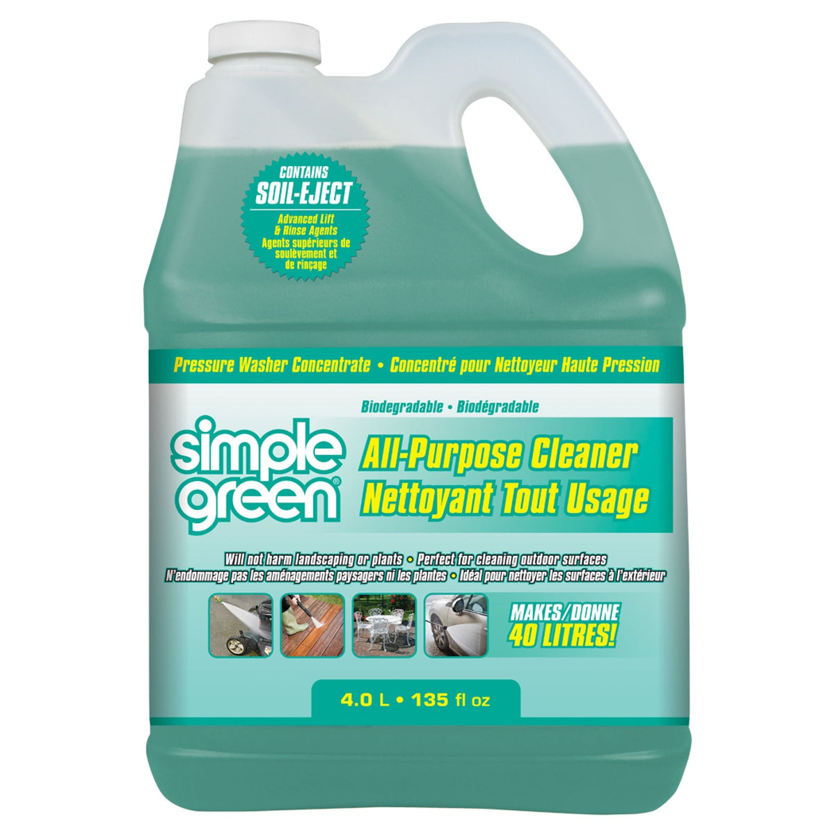 Simple Green All-Purpose Concentrate Pressure Washer Detergent, 4L