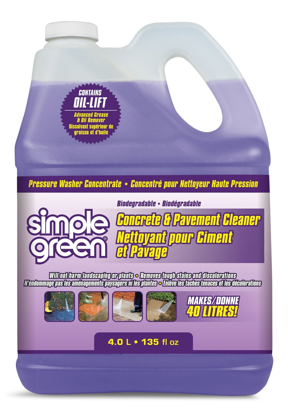 Simple Green Concrete & Pavement Pressure Washer Detergent, 4L