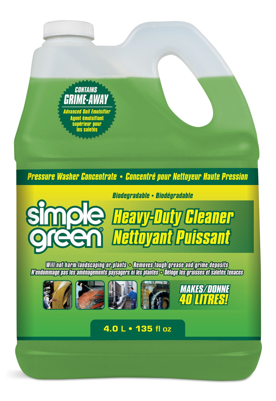 Simple Green Heavy-Duty Concentrate Pressure Washer Detergent, 4L