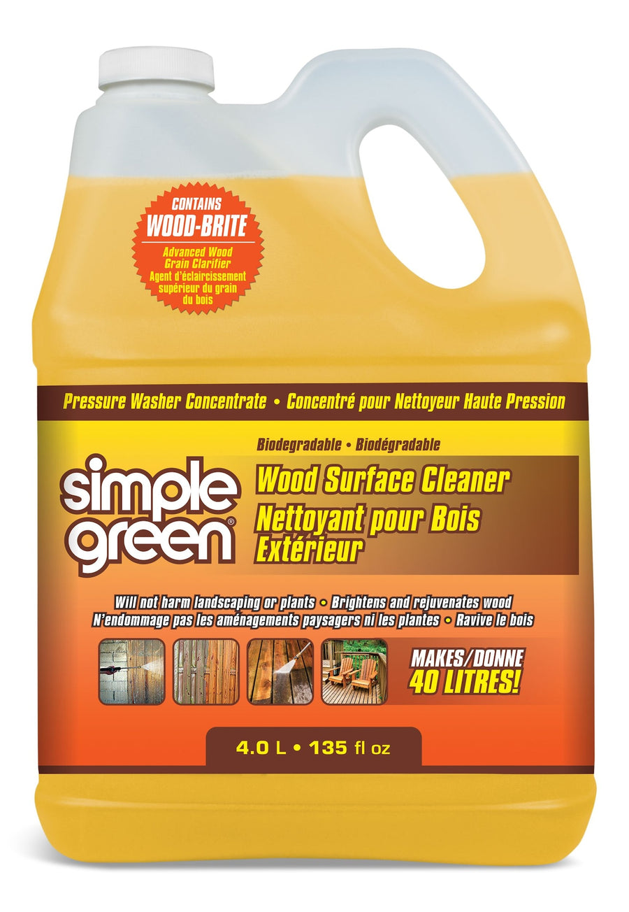 Simple Green Wood Surface Concentrate Pressure Washer Detergent, 4L
