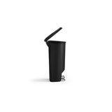 simplehuman Plastic D-Shaped Step Garbage Can, Black, 50-L image 7
