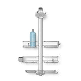 Simplehuman XL Rust-Resistant Adjustable Shelves Shower Caddy, Silver
