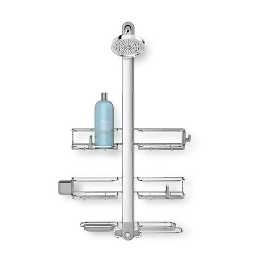 Simplehuman XL Rust-Resistant Adjustable Shelves Shower Caddy, Silver