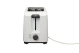 Simplicité 2-Slice Toaster, White, Removable Crumb Tray