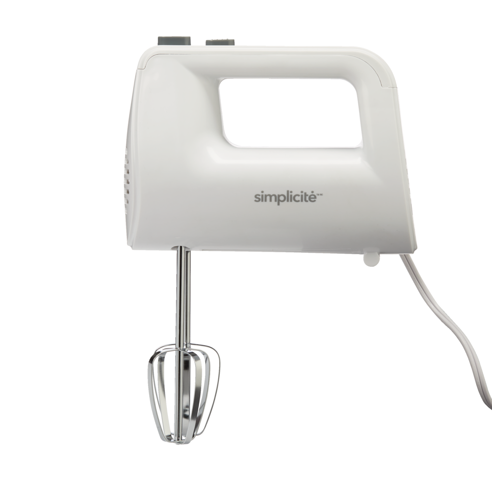 Simplicité 5-Speed Hand Mixer, White