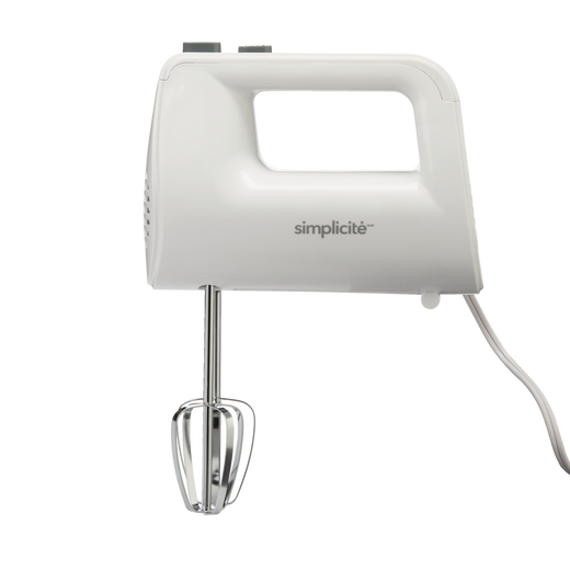Simplicité 5-Speed Hand Mixer, White