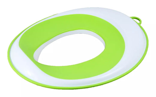 Simplicité Kids' Potty Training Toilet Seat, Anti-Slip Edges, White/Green