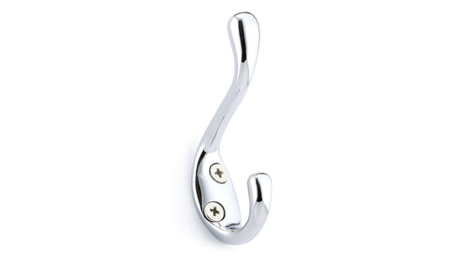 Single Hook, 3.5", Chrome, 3pk