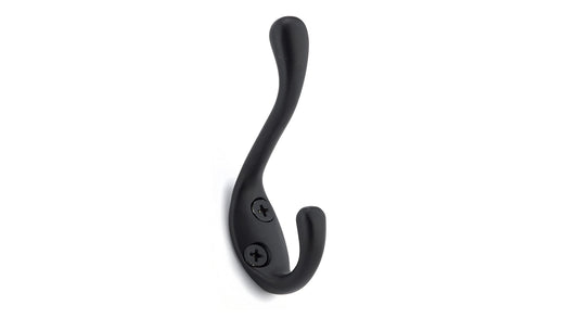 Single Hook, 3.5", Matte Black, 3pk