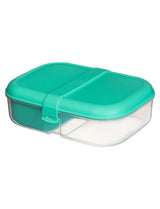 Sistema Ribbon Rectangular Plastic Lunch To Go Food Storage Lunch Box, 1.1-L, with Mini Bite
