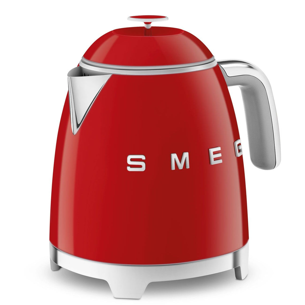 Smeg 50's 1400W Retro Style Electric Mini Countertop Kettle with Cordless Base, Red, 0.8-L