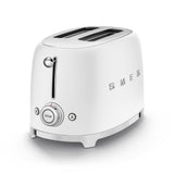 Smeg 50's Retro Style Wide Slot Pop Up Electric Toaster with 6 Settings, 2-Slice, Matte White