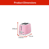 Smeg 50's Retro Style Wide Slot Pop Up Electric Toaster with 6 Settings, 2-Slice, Pink image 4