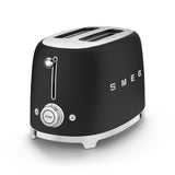 Smeg 50's Retro Style Wide Slot Pop Up Electric Toaster with 6 Settings, 2-Slices, Matte Black image 2