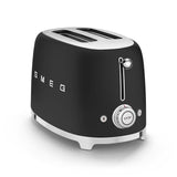 Smeg 50's Retro Style Wide Slot Pop Up Electric Toaster with 6 Settings, 2-Slices, Matte Black image 3