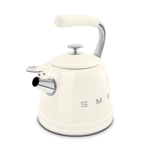 SMEG Traditional Stove Top Whistling Kettle, Cream, 2.3-L