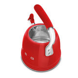SMEG Traditional Stove Top Whistling Kettle, Red, 2.3-L image 6