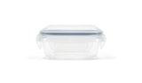 Snaplock Clear Rectangular Clear Food Storage Container, Nestable, 250-mL