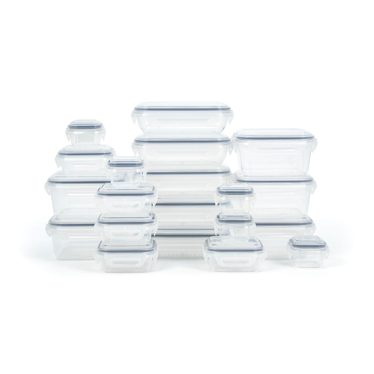 SnapLock Plastic Food Storage Container Set with Airtight Seal, 20 Count