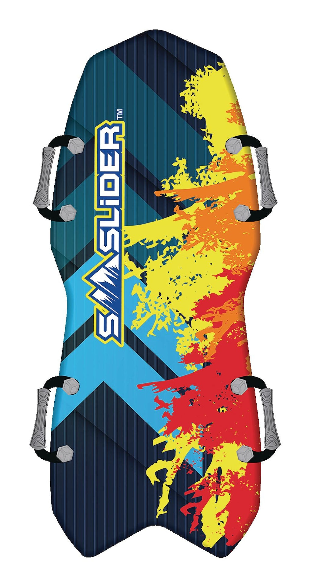 Snow Slider Splatter Kids' 2-Person Lightweight Foam Winter Snow Sled/Toboggan with Handles