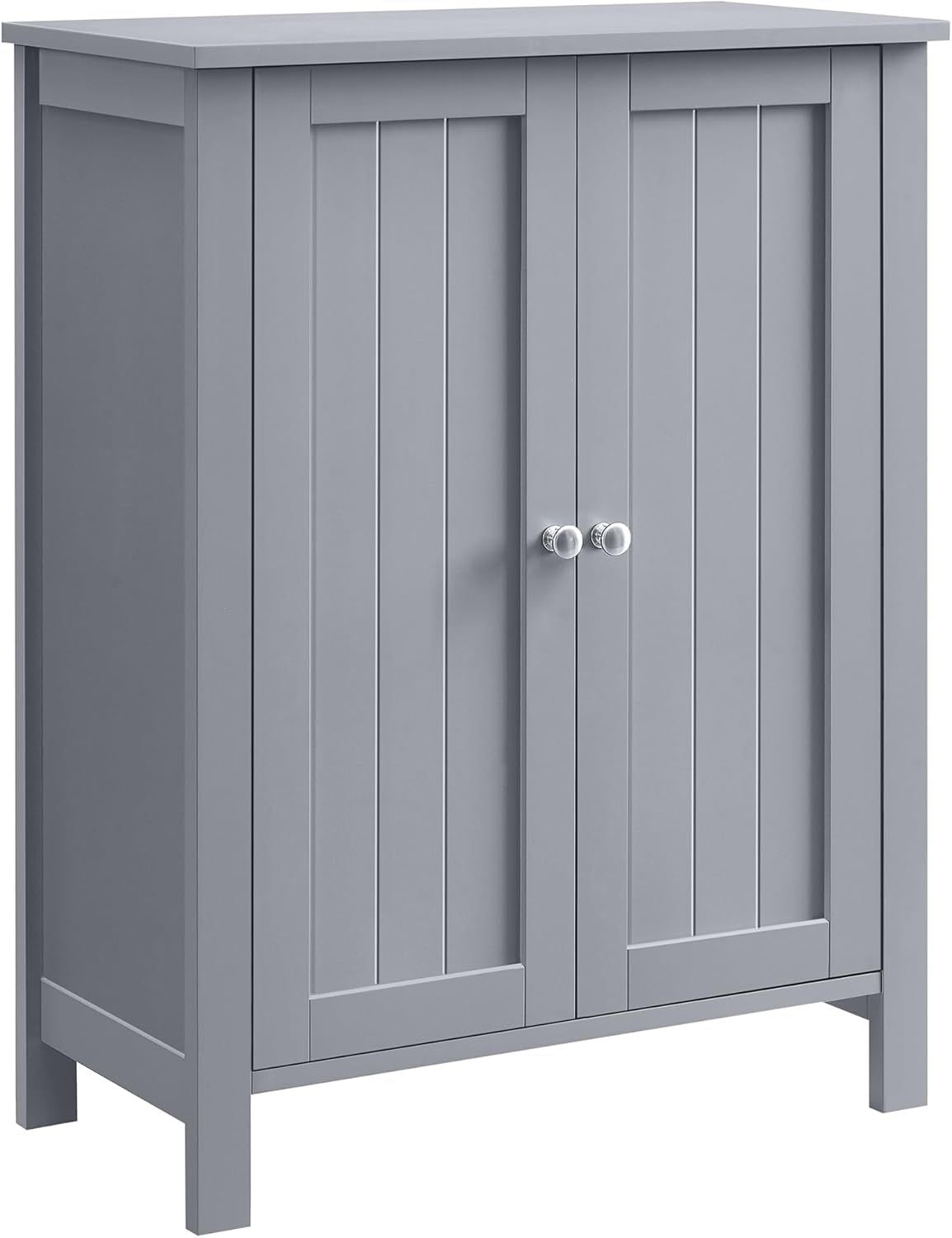 Songmics Home 2-Door Dove Grey Storage Cabinet with 2 Adjustable Shelves